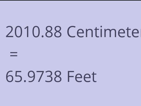 2010.88 CM TO FEET