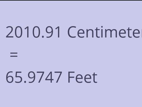 2010.91 CM TO FEET