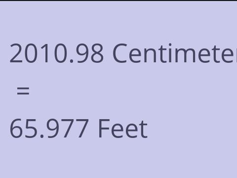 2010.98 CM TO FEET