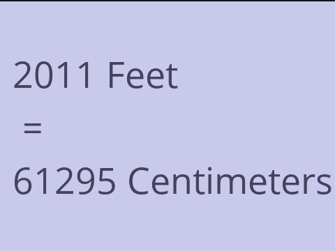 2011 FEET TO CM