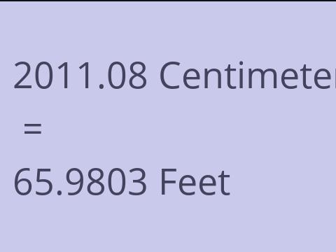 2011.08 CM TO FEET