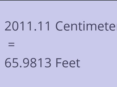 2011.11 CM TO FEET