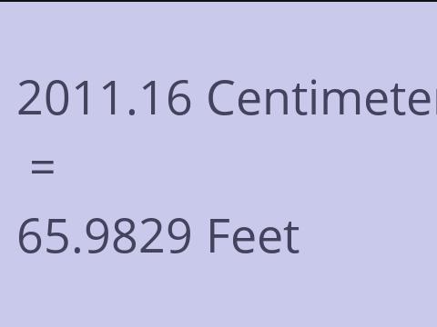 2011.16 CM TO FEET