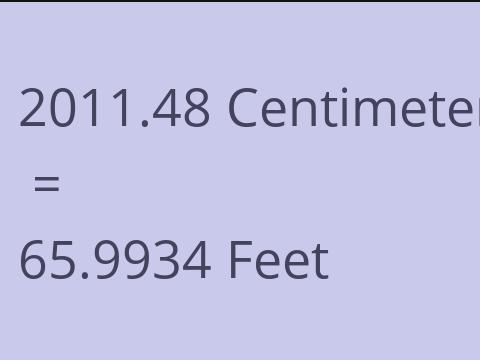 2011.48 CM TO FEET