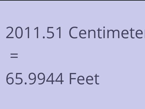 2011.51 CM TO FEET