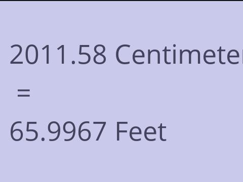 2011.58 CM TO FEET