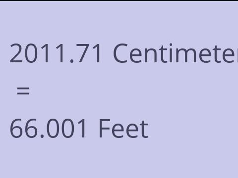 2011.71 CM TO FEET