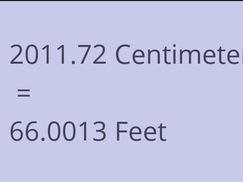 2011.72 CM TO FEET