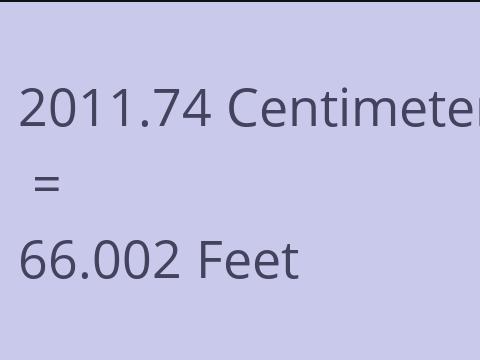 2011.74 CM TO FEET