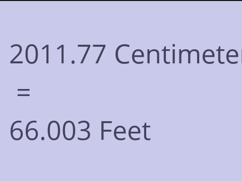 2011.77 CM TO FEET