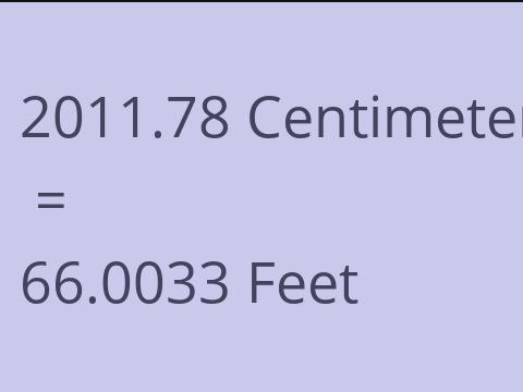 2011.78 CM TO FEET