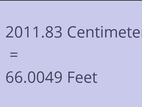 2011.83 CM TO FEET