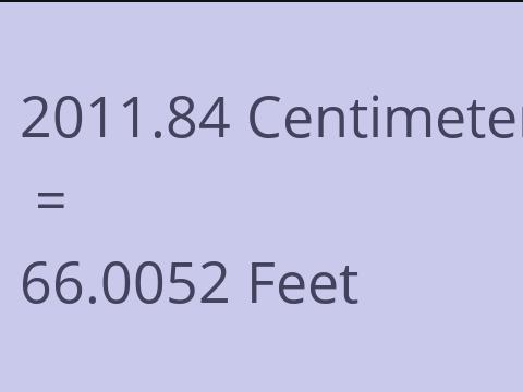 2011.84 CM TO FEET