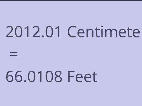 2012.01 CM TO FEET