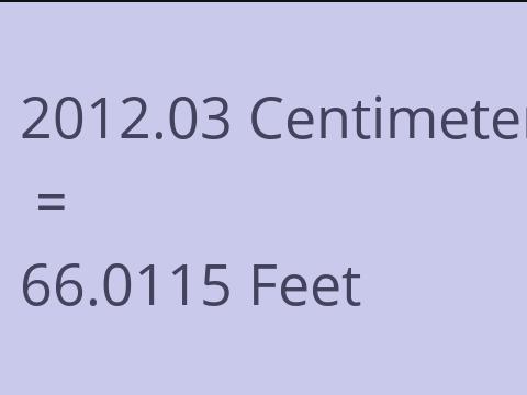 2012.03 CM TO FEET