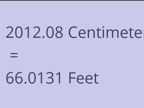 2012.08 CM TO FEET