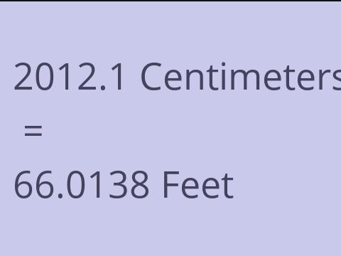 2012.1 CM TO FEET