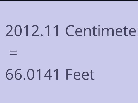 2012.11 CM TO FEET