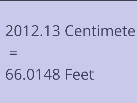 2012.13 CM TO FEET