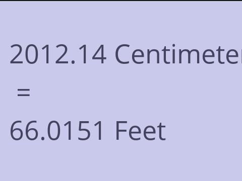 2012.14 CM TO FEET