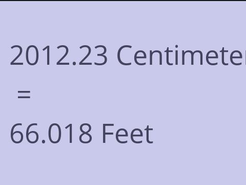 2012.23 CM TO FEET