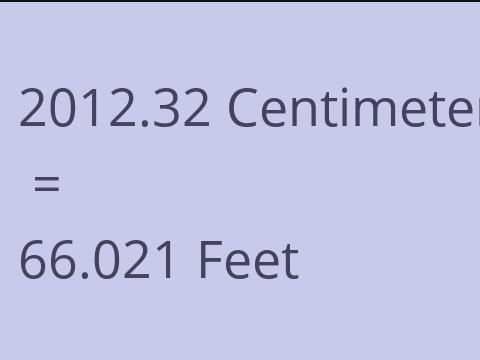 2012.32 CM TO FEET