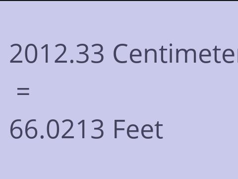 2012.33 CM TO FEET