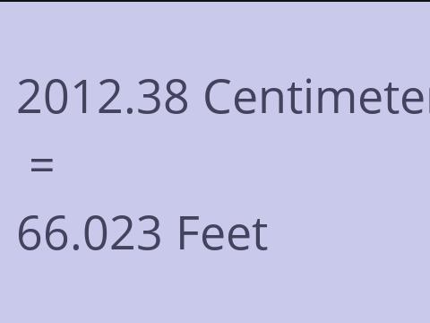 2012.38 CM TO FEET