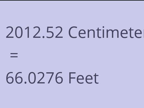 2012.52 CM TO FEET