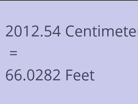 2012.54 CM TO FEET