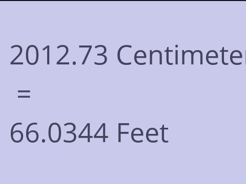 2012.73 CM TO FEET