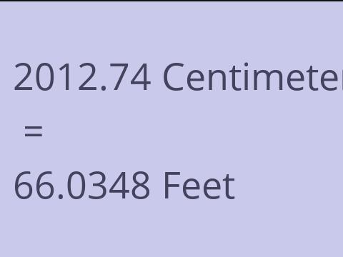 2012.74 CM TO FEET