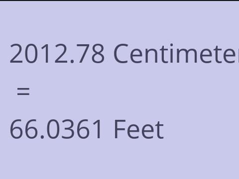 2012.78 CM TO FEET