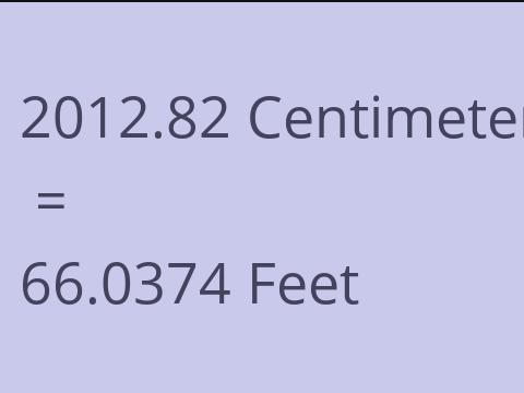 2012.82 CM TO FEET