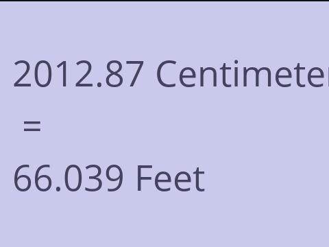 2012.87 CM TO FEET