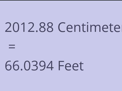 2012.88 CM TO FEET