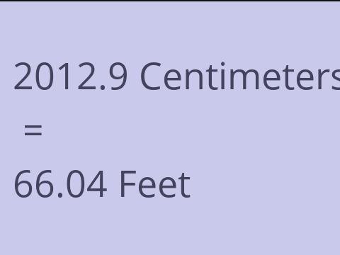 2012.9 CM TO FEET