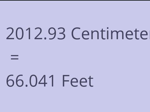 2012.93 CM TO FEET