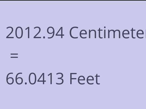 2012.94 CM TO FEET