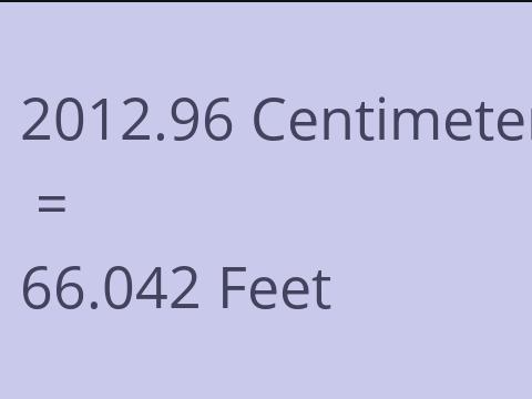 2012.96 CM TO FEET