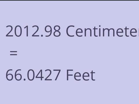 2012.98 CM TO FEET