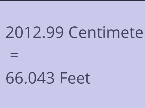 2012.99 CM TO FEET