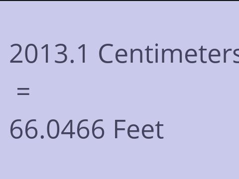 2013.1 CM TO FEET