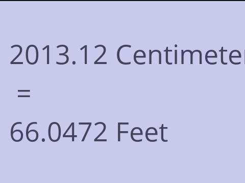 2013.12 CM TO FEET