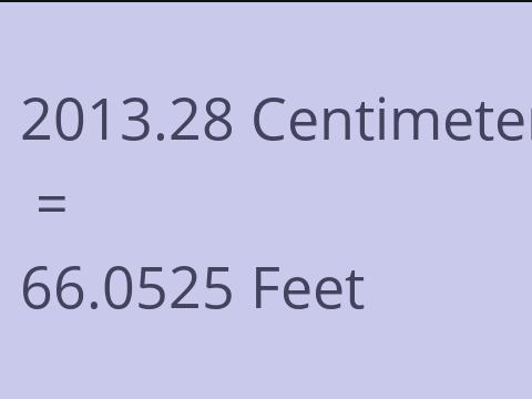 2013.28 CM TO FEET