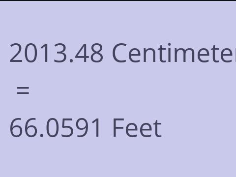 2013.48 CM TO FEET