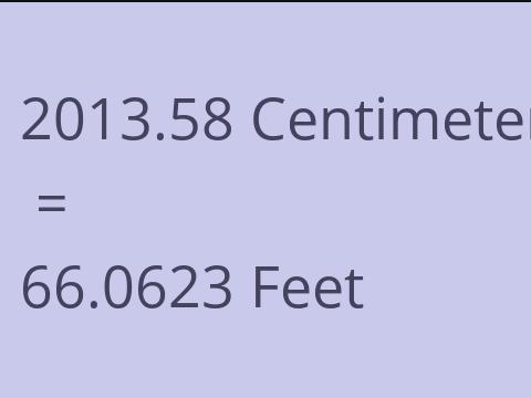 2013.58 CM TO FEET