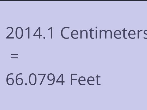 2014.1 CM TO FEET