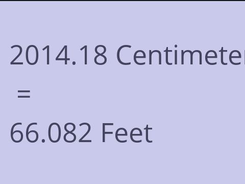 2014.18 CM TO FEET