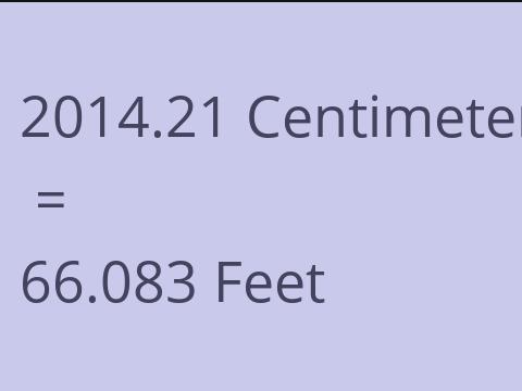 2014.21 CM TO FEET